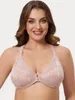 Bras Plus Racerback Lace Underwire Front Closure Bra