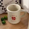 Mokken Xiao Man Taille Keramische Mok Leuk Meisje Paar Cup Cadeau Met Hand Kantoor Water Thee DIY