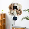 Tapisserier Macrame Hat Hanger Handmade Boho Rack Organizer Lagring Dekorativ Cap Holder gåva för kvinnor breda brimhattar