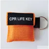Protection du visage en gros de CPR RPR Réancarneur Masque Keychain Emergency Shield Aide pour les soins de santé Drop Livil