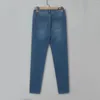 Dżinsy damskie vintage solidne kolory Masowe odzież uliczna Slim Elaste Hole Breaking Pencil Pants Dżinsowe spodnie