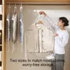 Storage Boxes Clothes Transparent Vacuum Bags Space Saver Hang Overcoat Organizer No Air Extraction Design Down Jacket