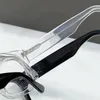 新しいスタースクエアビッグリムサングラスフレーム52-21-140イタリア輸入処方メガネ用の白い純粋板の簡潔なフルリムGOGGLSフルセットデザインケース