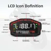 2,4 Zylinder Universal Tachometer Motorrad LCD Digitale Kilometermesser Kraftstoffmesser Display -Armaturenbrett Tacho für Honda Yamaha