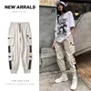 Men's Pants Women Elastic Waist Loose Streetwear Cargo Female Fashion Ankle-length Jogging Trousers Ladies Plus Szie 2024 Casual Pant