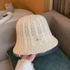 Correct celins Letter Saijia Fashion Hollowed Out Pearl Fisherman Hat Female Summer Simple Leisure Bucket Hat Basin Hat Tide