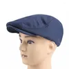 BERETS KF-Pure Cotton Solid Color Beret Top Top Casualmente Cappuccio artistico retrò sboy hat