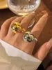 Кластерные кольца металлические матовые замороженные круглые мяч для женщин модный европейский и американский личность винтажные ювелирные подарки