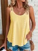 Camicie da donna 2024 Europa e gli Stati Uniti a doppia spalla Halter Top Top Equipaggio Jacquard con base senza maniche Roupas femminina