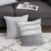 Подушка Проверка подушки серые чехлы простые декоративные крышки для дивана