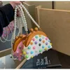 Sacchi da sera tela perle colorate ladies spalla tendenza perle perle traversa per donne 2024 di alta qualità Bolso Mujer