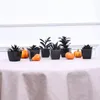 Dekorativa blommor 1set hem dekoration -6 st simulering saftig liten pottkombination - el vardagsrum bordsskivan