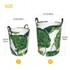 Bolsas de lavandería Cesta sucia Hojas tropicales Jungle Lea de color plegable Almacenamiento Cubo para el juguete Organizador impermeable