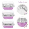 Take Out Containers 20 Sets Aluminum Foil Cake Box Baking Liners Food Boxes Tools Paper Cup Pans Cupcake Holder Pudding Muffin Container