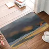 Carpets Forest Huile Painting Painage de bain Mattes de bain Red Natural Landscape Home Entrance Door Door Bathro Bathroal