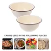 Dijkartikelen sets Email Bowl Vintage Basin Decoratieve soep Keuken Emailware Salade Mengen Retro