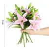 Flores decorativas Bela restaurante EL Office Office Garden Garden Artificial Flower Bouquet Fake Plant Home Table Acessório