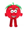 2024 Costume de mascotte de pomme rouge Halloween Christmas Fancy Party Cartoon personnage de personnage Suit adultes femmes hommes habillent Carnaval Unisexe Adultes