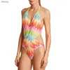 Swnewwear pour femmes Imprimé un maillot de bain en une pièce pour femmes Swimwear Swimwear Beachwear Bikini Bandage Bandage de maillot de bain brésilien Biquini Suié Y240403