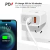 شاحن USB 25W PD لـ iPhone X 7 8 11 12 13 Pro Max Fast Charger Type C for Samsung A12 A13 A52 A53 A73 Quick Charge Adapter