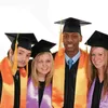 Écharpes d'études d'études à la graduation chague volée unisexe couleur solide de couleur longue classe de 2024 cérémonie de diplômée PO accessoires