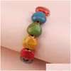 Шарм браслеты мода Colorf Natural Stone Beads Bearss Bangles for Women Женщины для девочек подарки на день рождения подарки подарки Drop Drow Dhpaz