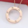 AMORE CAVI A PENDANTI PENDANTI NEGLI DESIGNORE DI TITANIUM ACCIAIO LETTERA C con regali di gioielli di lusso di diamanti Girl Gold Silver Rose Wholesale No Fade Gioielli