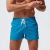 Roupa de banho masculina 2024 homem troncos de natação verão ao ar livre respirável sólido cordão praia shorts mar anti-embaraço roupas masculinas