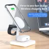 Зарядные устройства магнитная беспроводная зарядная станция Fast 4 в 1 Magsafe Carder Stand для iPhone 14/14/13 Pro Max Watch Airpods Night Light