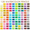 Lápis de lápis colorido Profissional Lápis de aquarela 120 Cores Desenho Definir lápis de cor solúvel para pintar material escolar