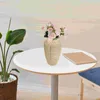 Vasos palha vaso vaso desktop planta hidropônica planta chique em casa ornamento decoração country