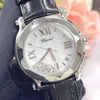 Nouveau Luxury Happy Diamond Series 7 Diamonds 36 mm Precision Steel Quartz Woman's Watch 278475-3001 934725