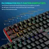 TASSEGLIE COMBINAZIONE MULI COLORE 61 CHIAVE CHIAVE USB RGB 60% Game per computer Mini Black Keyboardl2404