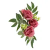 Dekorative Blumen Tabletop Weihnachtsdekoration Simulierter Blumenhalter Kranz Girlande Blattringe Künstliche Mini -Kränze