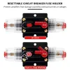 Circuit Breaker Resettable Fuse Holder with Manual Reset Switch12-48V DC Circuit Breaker Switch Safe Car Audio Inline Circuit