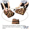 Outdoor Pads Mat Firewood Canvas Log Carrier Tote Bag Waxed Fireplace Large Wood Carrying With Handles Security Strap Cam Indoor Drop Otxcu