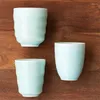 Koppar tefat longquan celadon grov keramik te cup handgjorda espresso kaffemugg keramiska kontor tekoppar tumbler drickware 300/350/275 ml