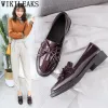 Oxfords Fashion Black Oxford Shoes for Women Leather Shoes Women Speepers Creecer