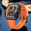 Montre-bracelets Lige Fashion Skull Watch for Men Top Sport Topproof Chronograph Quartz Relogios Masculino