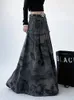 Skirts Personalized Interesting Print Design Casual Long Skirt For Women 2024 Style Street Hip-hop Versatile And Simple Vintage Y2k