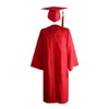 Ensembles de vêtements Robe de remise de diplôme Colorfast 2024 Lycée Bachelor Robe académique Fermeture à glissière Couleur unie Costume Fournitures pour étudiants