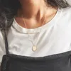 Pendant Necklaces Simple Stainless Steel Chocker Gold Color Disc Choker Necklace On Neck Women Jewelry Gifts Accessories
