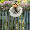 Dekoracje ogrodowe posąg kurczaka zabawny ogrodzenie dekoracje żywica statua kogut figurka na zewnątrz ornament trawnika