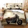 Ensembles de literie Ensemble de moto pour chambre à coucher lit mou au lit Home Comefetable Hover Couvercle Quilt et taie