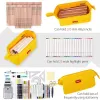 Bolsas Simple Solid Color Lápiz Cajuras de lápiz de lápiz de gran capacidad Caja de papelería de alumno Bolsa de almacenamiento Bolsas cosméticas para mujeres