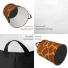 Laundry Bags Waterproof Storage Bag Giraffe Fur Skin Hide Texture Household Dirty Basket Folding Bucket Clothes Organizer