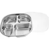 Bowls Stainless Steel Plate Lunch Compartment Tray Snack Containers Kids Divided Holder Serving Utensils Toddlers Cooking