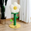 Flower Cat Scratch Board Sisal Claw Grinder Jumping Platform Teasing Cat Scratching Post Cat Climbing Frame Pet Toy 240403