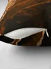 Pillow Abstract Chocolate Brown & Gold Modern Geode Agate Design Throw Pillows Aesthetic