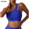 Behba's nclagen sport beha een schouder dames yoga -vest met verwijderbare kussen elastische hardloop fitness workout gym crop tank top impact